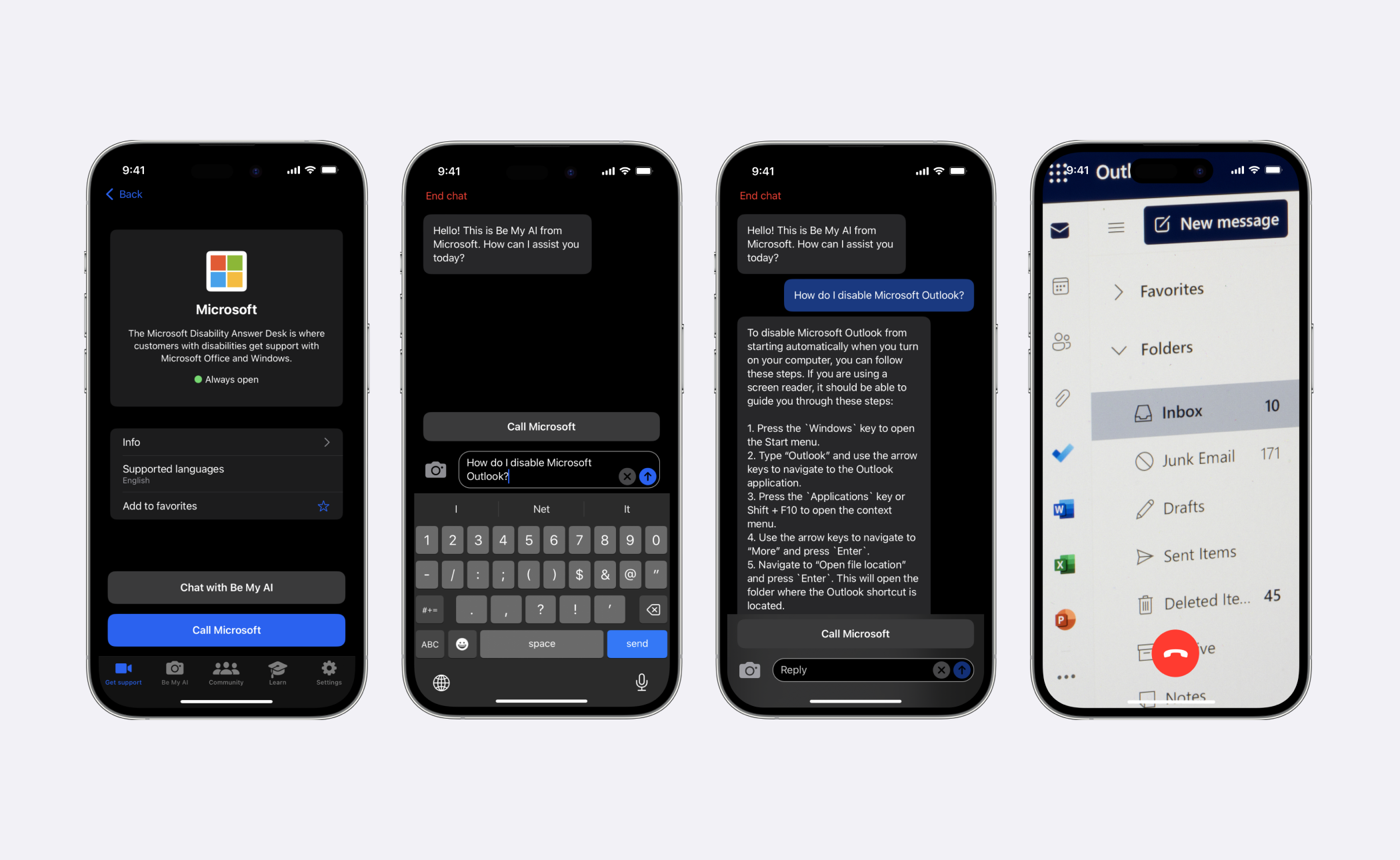 screenshots of be my eyes app